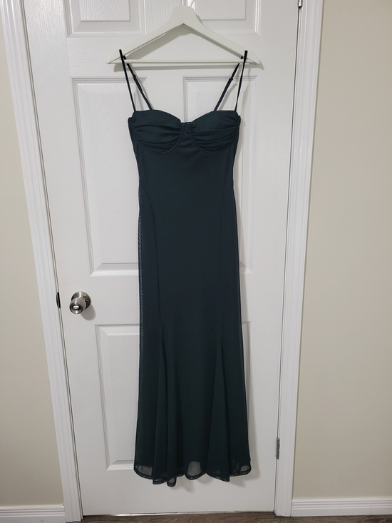 Dynamite Dresses & Skirts - Dynamite Dark Green Spaghetti Strap Maxi Dress